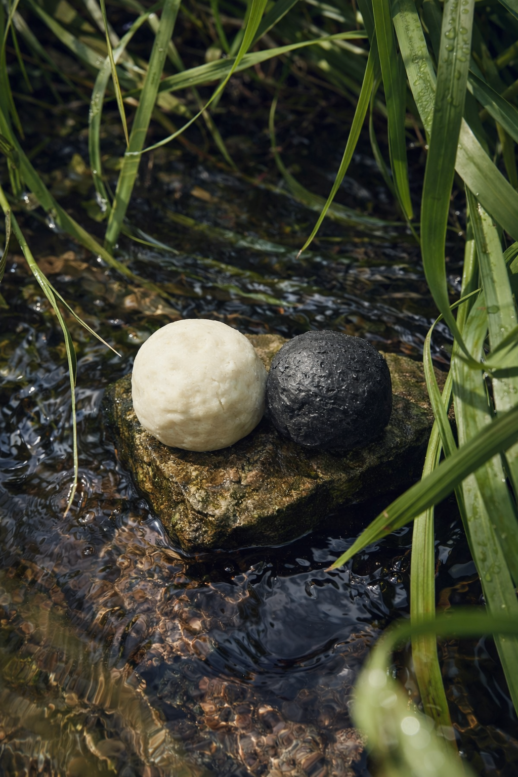 Rosmarin og Aktivt Kul Shampoo barer i naturen